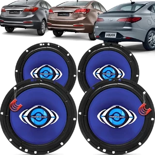 Kit Alto Falantes Dianteiros e Traseiros Hyundai HB20S 2012 até 2022 - Hurricane Class 520w em Oferta na Shopee