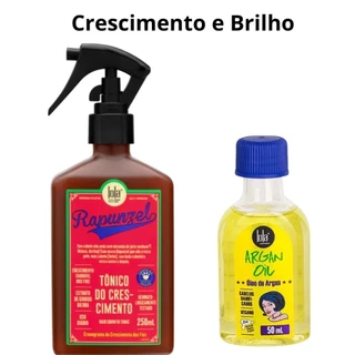 Kit Crescimento e Brilho – Tônico Rapunzel 250ml + Óleo de Argan Oil 50ml Lola