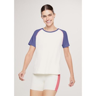 Camiseta Esportiva Feminina Raglan Proteção Uv 50+ Hering Sports