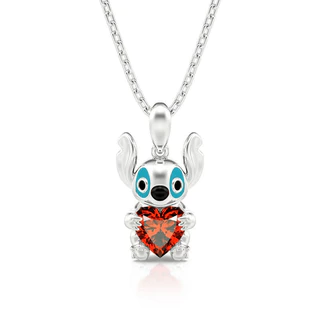 Star Saga Stitch Colar De Pedra Branca Do Amor