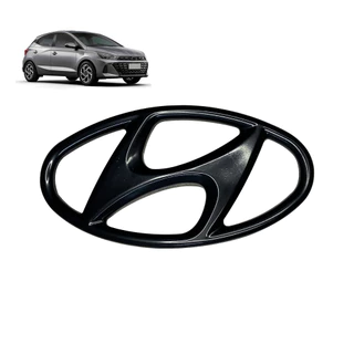Emblema Logo HB20 Hatch Sedan Porta Malas Black Piano Preto