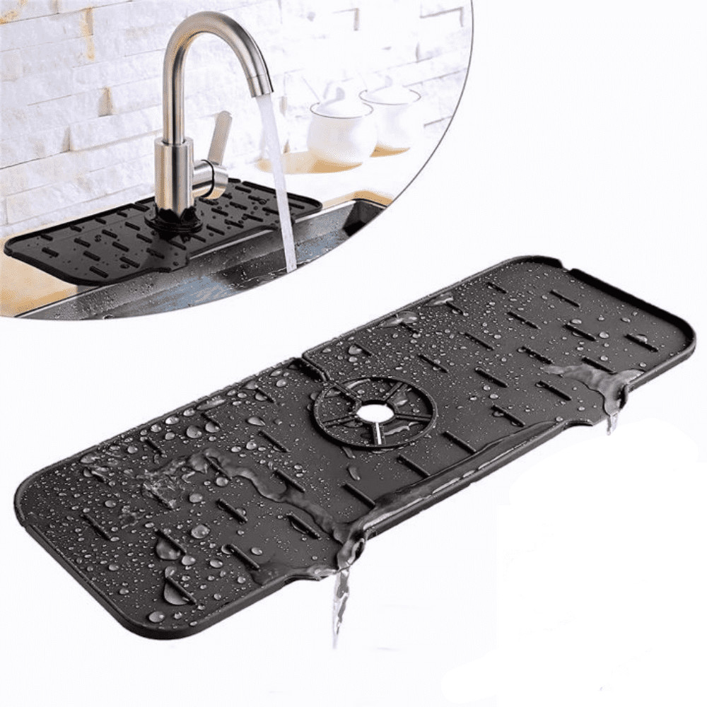 Tapete De Pia Escorredor Protetor De Torneira Almofada De Drenagem Para Cozinha Casa Esponja Detergente Anti Respingo