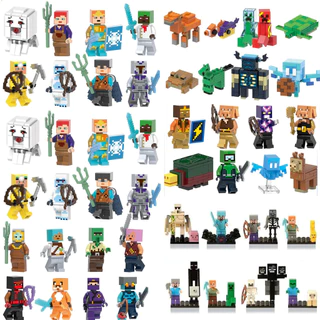 Brinquedos Para Montagem Infantil De Construção De Figuras De Blocos Modelo minecraft Presentes Crianças