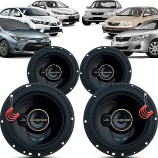 Kit Alto Falantes Dianteiros e Traseiros Toyota Corolla 1999 até 2022 - Hurricane Aurum 480w em Oferta na Shopee