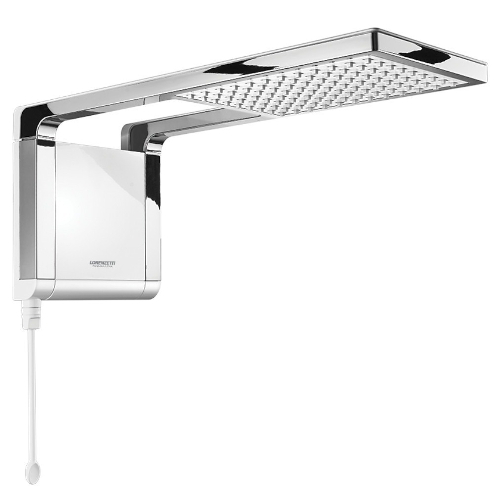 Chuveiro eletrônico 7800 watts Branco Cromado - Acqua Storm Ultra - Lorenzetti (220V)