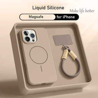 A Nova Capa Magnética De Silicone Líquido Para Telefone É Projetada IPhone 12 13 14 15 16 Pro Max Plus Protetora Anti-Qu
