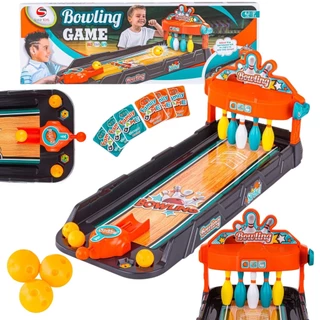 Jogo de Mesa Pista de Boliche infantil Arremessador e Pinos Automáticos - Shiny toys