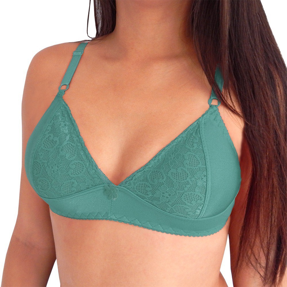Kit 3 Sutiãs Sem Bojo Lycra Soutien Liso confortavel 38/48