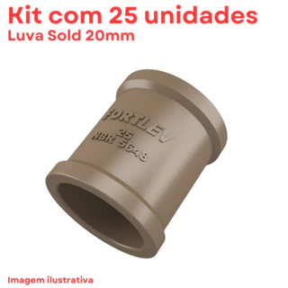 KIT LUVA SOLDAVEL 20MM FORTLEV - EMBALAGEM COM 25 UN.