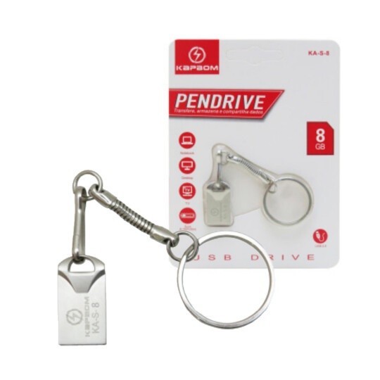 Pen Drive 8GB / 16GB / 32GB / 64GB Gravação 6Mbps / Leitura 15Mbps Kapbom