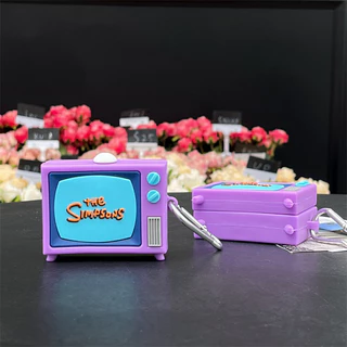 Para Samsung Galaxy Buds FE Capa 3D Cute Cartoon Mini TV Pro/2/2 Macia Fones De Ouvido Live Silicone Com Chaveiro