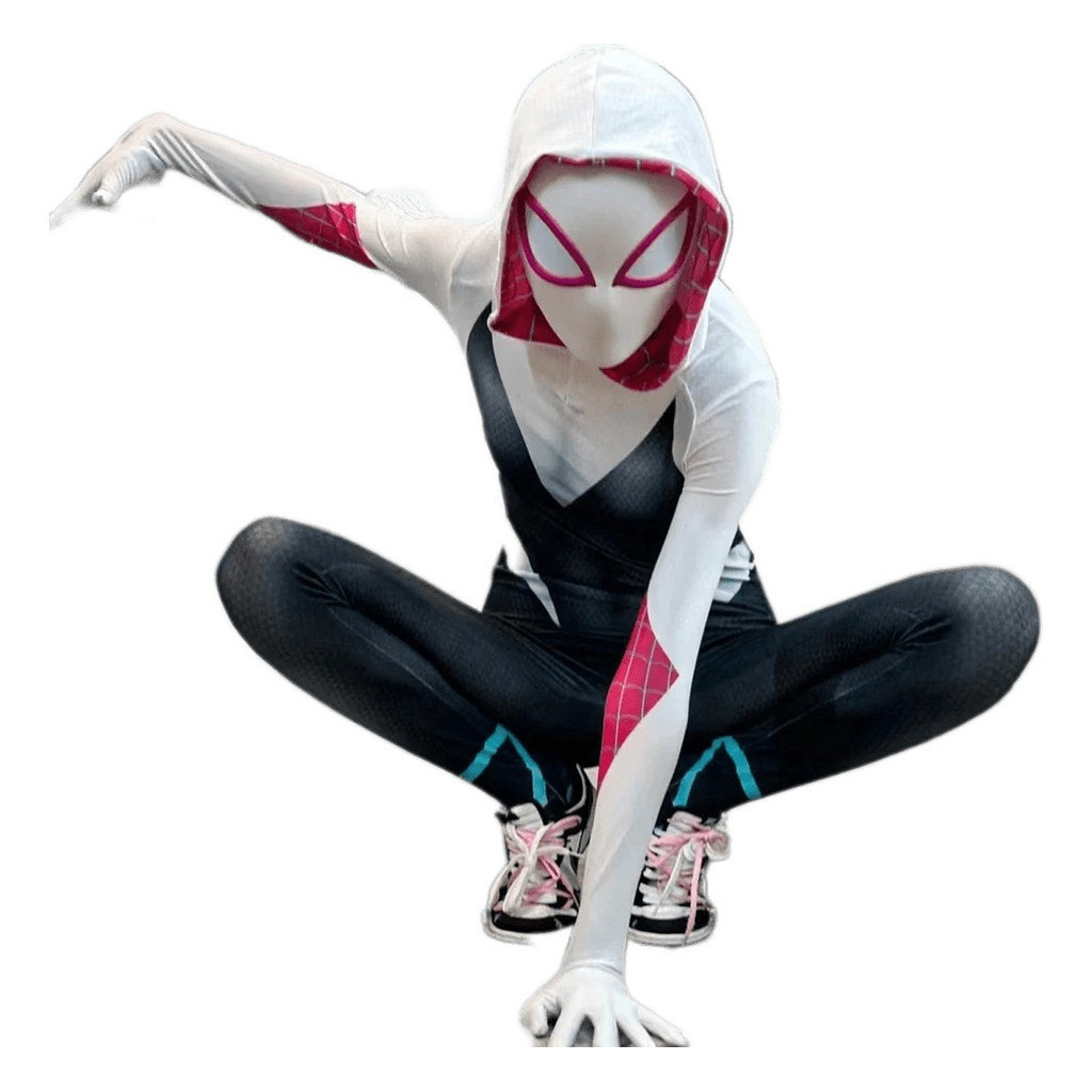 Fantasia Cosplay Spider Gwen Aranhaverso Filme Luxo Lentes | Shopee Brasil