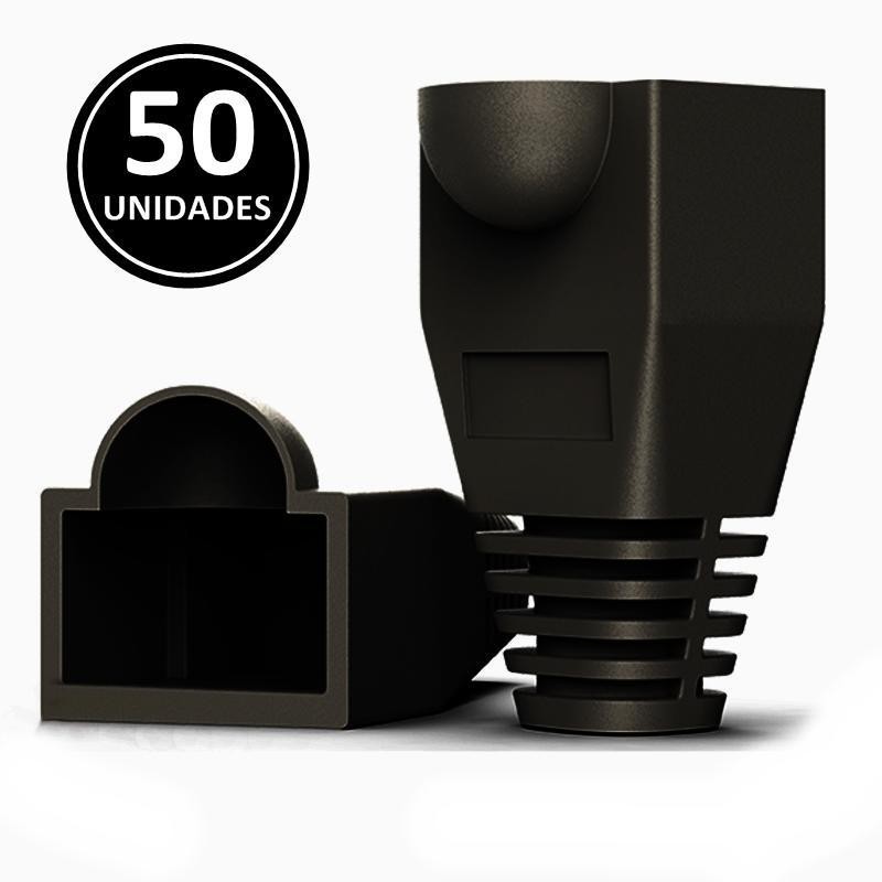 Capa para Conector RJ45 50 unidades Preta | Shopee Brasil