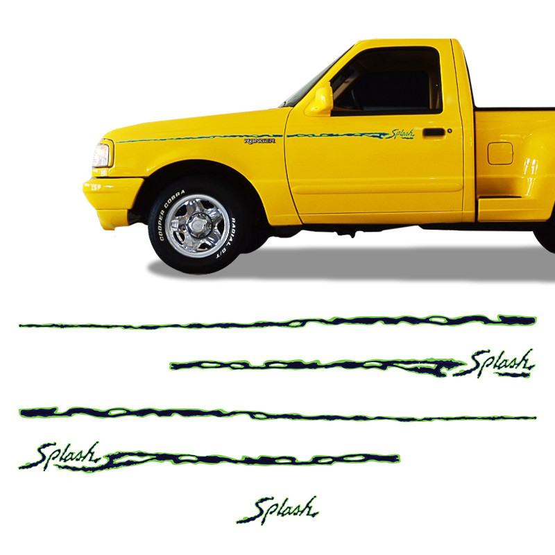 Faixa Ranger Splash 1995 Adesivo Lateral Traseiro Verde/azul | Shopee ...