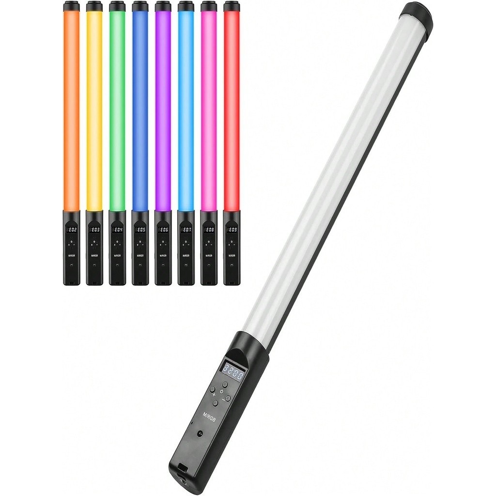 Bastão De Led Iluminação Luz Rgb E Branco Preenchimento Foto