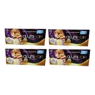 Kit 4 Un Papel Alumínio Mechas Alumihair 12x30cm C/ 800 Un