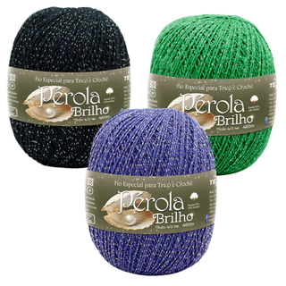 Linha Pérola Brilho Dourado e Prata São João 460m em Oferta na Shopee