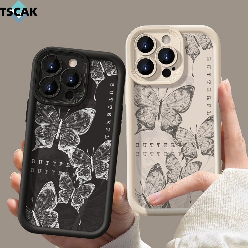 Simplicidade Moda Borboleta Estojo Para Moto G22 G30 G20 G10 G14 Capa Protetora Com Design De Borda Reta Macia