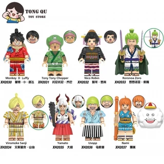 Anime Minifigures Luffy zoro Building Block Dolls Modelos Colecionáveis Brinquedos De Aniversário
