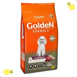 Alimento Golden Formula Cães Adultos Porte Pequeno Ração Carne & Arroz Mini Bits 15kg Cachorro Pet