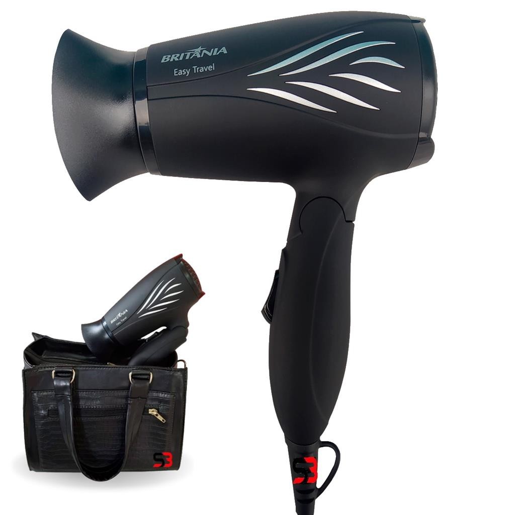 SECADOR DE CABELO BIVOLT DOBRAVEL MINI VIAGEM 1000W POTENTE | Shopee Brasil