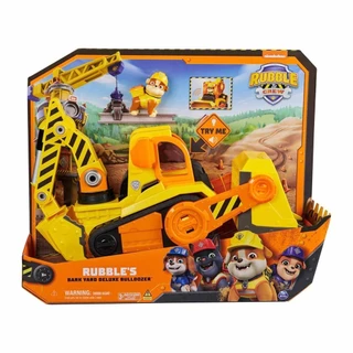 1 Boneco Rubble + Escavadeira com Luz e Som Patrulha Canina