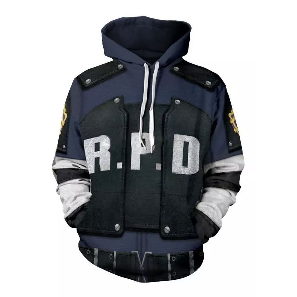 Casaco de capuz Kennedy 3d Resident Evil Leon S.