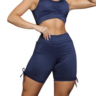 Bermuda Fitness Feminina com Detalhe Lateral Repuxada Suplex