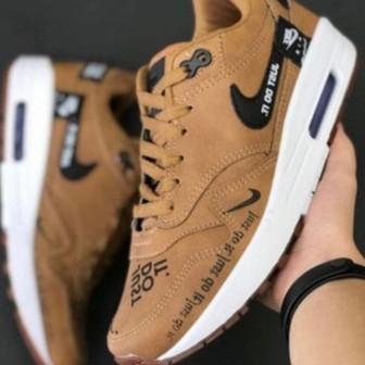 Tênis Nike Air Max 90 Just do It Air Force Masculino e Feminino Preto e Branco e Laranja