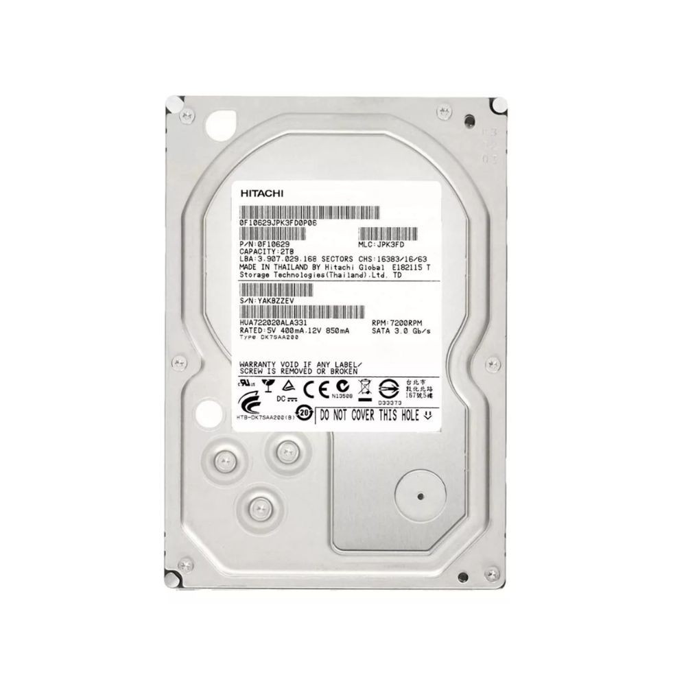 HD Hitachi Ultrastar HUA722020ALA331 2TB prata