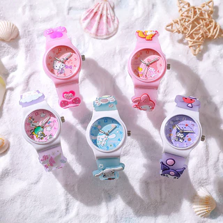 Novo Relógio Fofo de Desenho Animado Infantil Jelly Sanrio Escola Primária Relógio de Quartzo Meninas Meninas Presentes