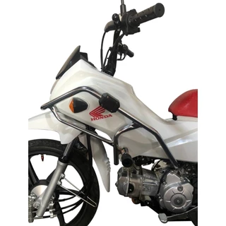 Protetor de Carenagem e Motor Moto Honda Pop 110 110i ano 2015 à 2019 2020 2021 2022 2023 Cromado