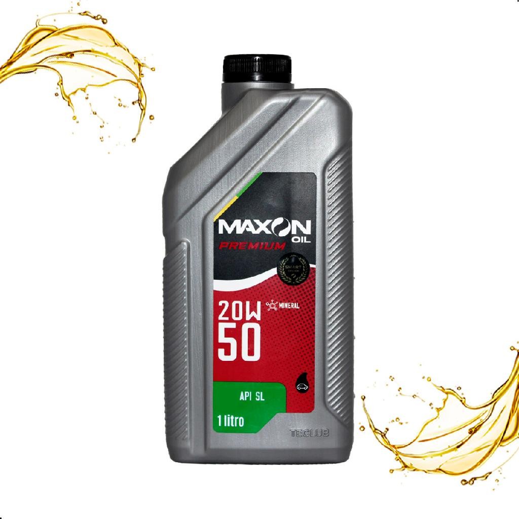 Óleo De Motor Mineral 20W50 Maxon Oil Premium Api Sl 1 Litro | Shopee ...