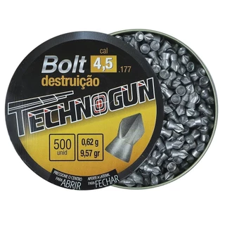 CHUMBINHO BOLT 4.5MM 500UN 9,57GR DESTRUICAO TECHNOGUN