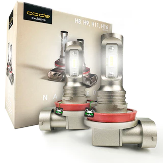 Kit Par Lâmpada Nano Led Micro Edition 3000 Lúmens 6000k Encaixe H8/H9/H11/H16 Code