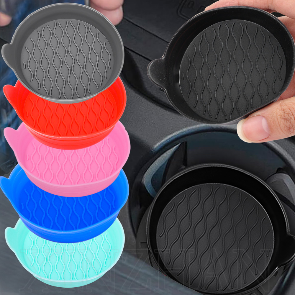Resistência Ao Calor , Impermeável , Antideslizante-Acessórios Interiores Para Carros-Almofada Porta-Bebidas-Tapete De Silicone Copos De Água-Bases Carro