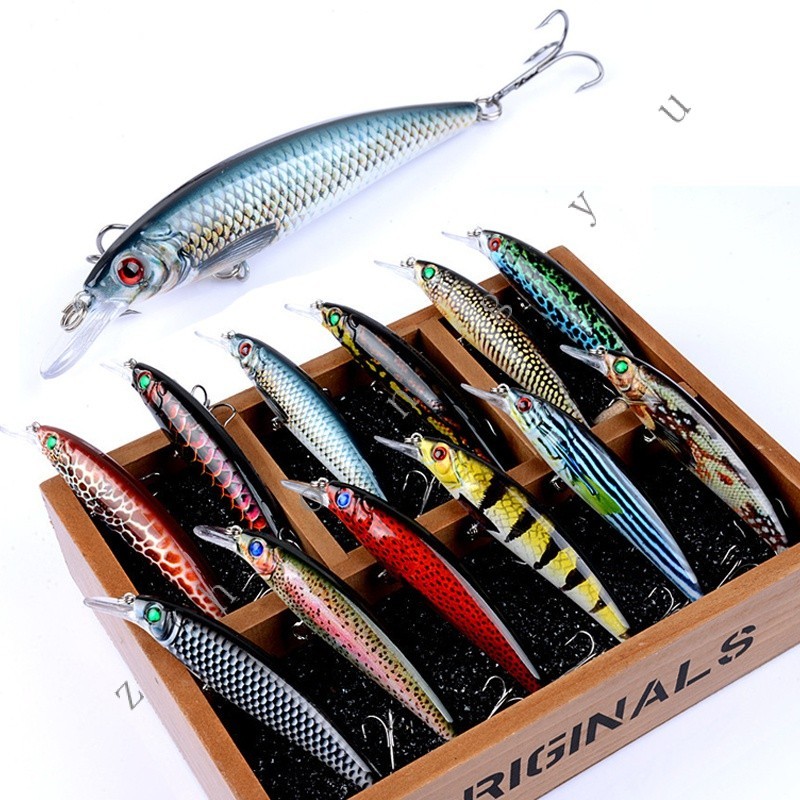 Isca Artificial Revestimento Pintado Isca Biônica Minnow 11cm /11.5g ...