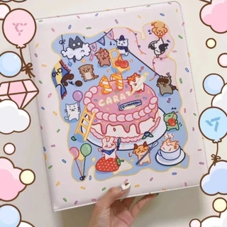 Kpop Idol Seventeen Fichário De Fotografias Em Couro Álbum De 80 Bolsos Fã De Ídolos Cartão Mini Armazenamento Coleção
