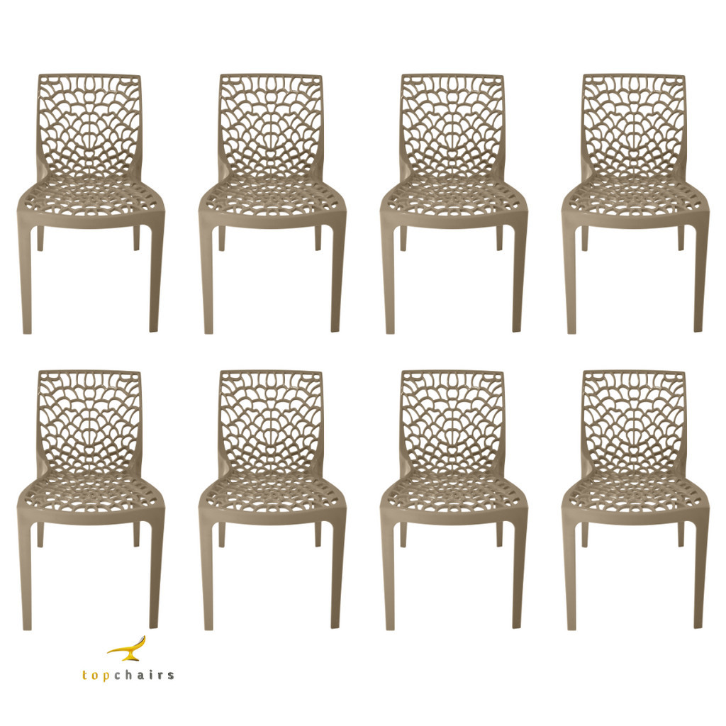8 Cadeiras Gruvyer Top Chairs Cores Sala Jantar Cozinha Area Gourmet