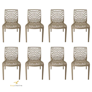 8 Cadeiras Gruvyer Top Chairs Cores Sala Jantar Cozinha Area Gourmet