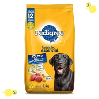 Alimento Pedigree Nutrição Essencial Cães Adultos Ração Sabor Carne 10,1kg Cachorro Saudável Dog Pet