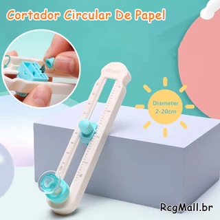 Cortador De Papel Circular De 2-20cm De Escala Ajustável Portátil Para Composto