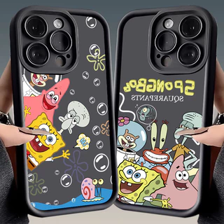 Capa De Silicone Flexível Antiqueda Estampa De Desenho Animado Bob Esponja Calça Quadrada Para Samsung Galaxy A14 A05 A05S A54 A32 A34 A13 A23 A33 A15 A35 A55 A53 A73 A51 A71 A52 A52S A72
