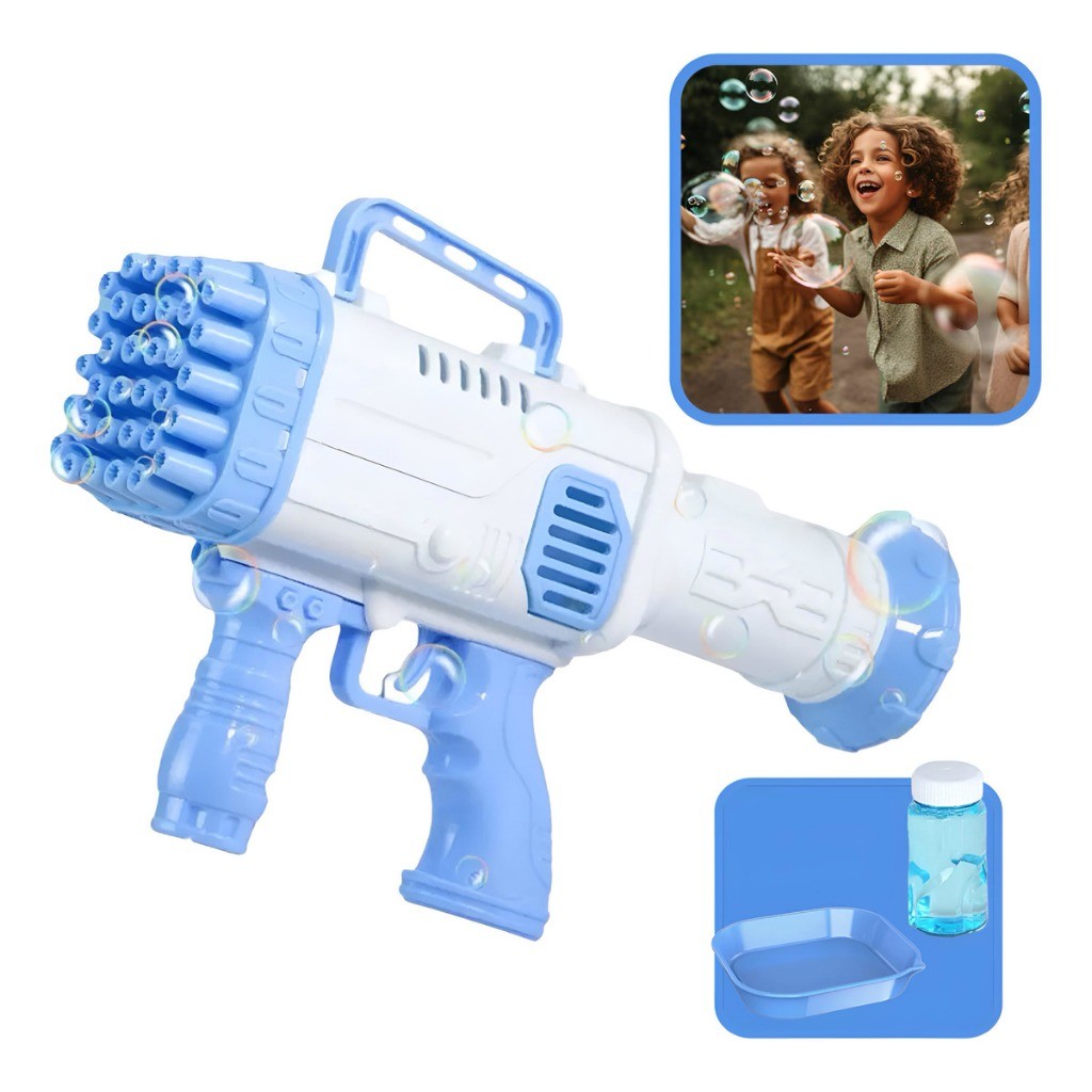 Brinquedo Infantil Bazuca Lança Bolhas Maquina De fazer Bolinhas De ...