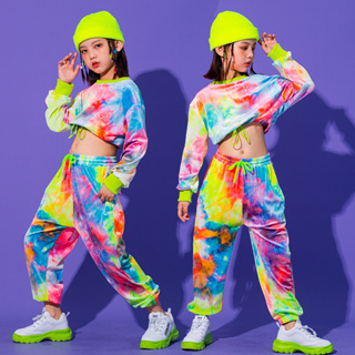 K-pop outfit feminino hip-hop dança de rua wear jazz dancer outfit