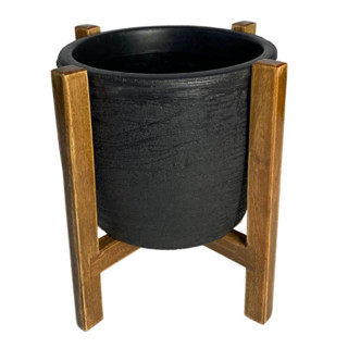 Suporte com Vaso de Polietileno Decorativo para Plantas 30cm