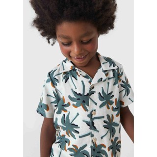 Camisa Infantil Menino Toddler Estampada Com Linho Hering Kids