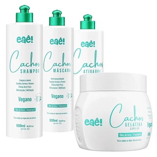 Kit Cachos Definidos Alta Performance Shampoo, Máscara Condicionante, Ativador e Gelatina Tratamento Capilar