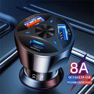 Qc3.0 Carregador Do Telefone Móvel Do Carro De Carregamento Rápido Adaptador 3 Portas Soquete