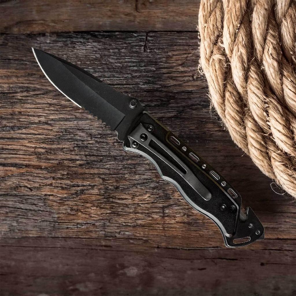 Faca Canivete Retrátil Portátil De Bolso Camping Pesca Caça